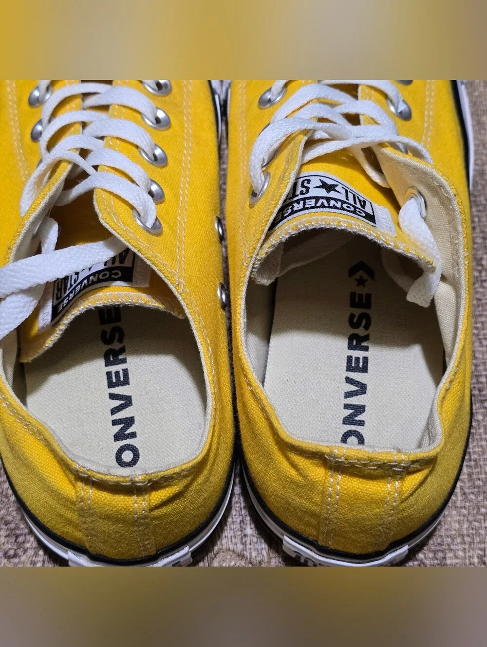 Converse Sneakers Womens 7.5 Yellow All Star Low Top Shoes 130129F Mens 5.5